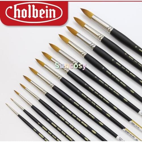 Holbein PARA RESABLE Series 350R Watercolor Painting Brush, Art Select Red Sable Detail Brush , for Crafting Exquisite Details