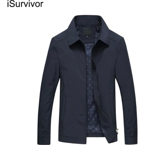 ISurvivor 2021 Men Business Dress Zipper Jackets Coats Jaqueta Masculina Male Casual Fashion Slim Fit Large SIze Jackets Men