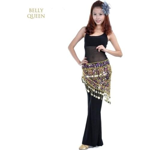 New Style Belly Dance Costume Costume Indian Dance Belt Waist Chain Hip Scarf Golden Coins Sequins Tassels Belly Dance Chain