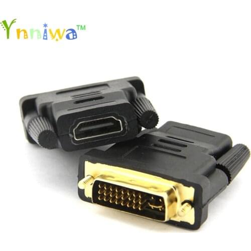 HOT DVI 24+5 Male to HDMI-compatible Female Converter HDMI-compatible to DVI adapter Support 1080P for HDTV LCD