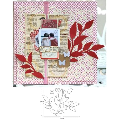Leaves Branches Metal Cutting Die Mold Stencil for DIY Embossing Paper Photo Album Cards Making Scrapbooking Dies Cut Mould