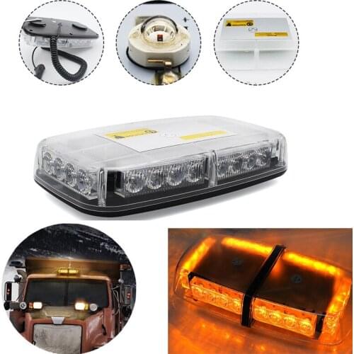 24LED Magnetic Ceiling Warning Lamp Automobile Flash Lamp High Power Vehicle Beacon Lamp For Freight Car Danger Signal Warning