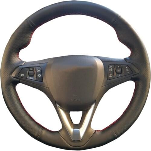 Custom Original Car Steering Wheel Cover For Opel Astra (K) Corsa (E) Crossland X Grandland X Insignia/Braid For Steering Wheel