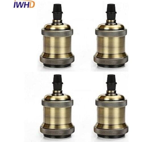 DIY 4pcs/lot E27 Lamp Base Lamp Holder Vintage E27 Socket Bulb Holder Edison Lamp Socket For Industrial Pendant Light Wall Light
