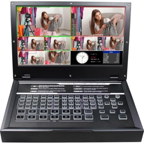 DeviceWell HDS9326 6 Channels 11.6" LCD Display HD SDI Portable Video Switcher