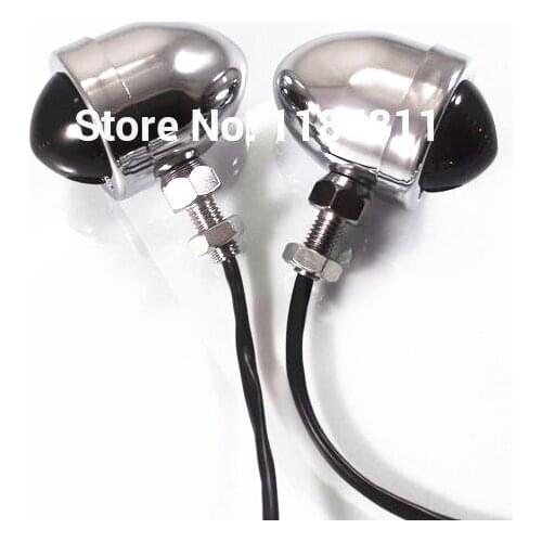 Bullet Amber Motorcycle Turn Signal Light For Harley Softail Standard FXST Dyna Fat Kawasaki Ninja ZX Vulcan VN Cruiser Bobber