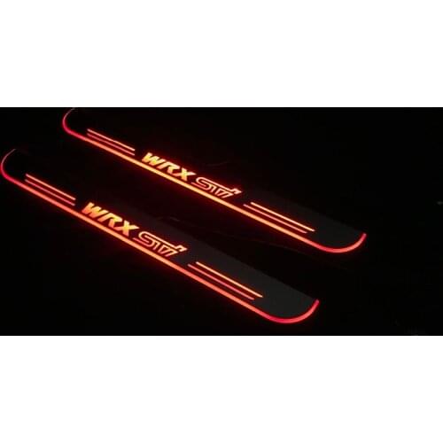 For Subaru Forester Impreza XV Ascent Legacy BRZ Outback WRX STI LED Door Sill Scuff Plate Pedal Dynamic Light welcome light