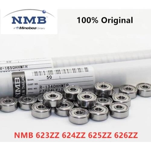 50pcs NMB Minebea high speed bearing 623ZZ 3x10x4 mm R-1030ZZ 624ZZ 4x13x5 R-1340HH 625ZZ 5x15x6 R-1650HH 626ZZ 6x19x6 R-1960ZZ
