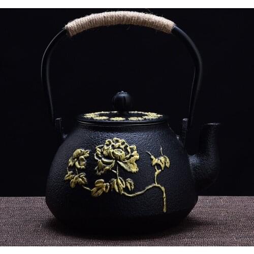 Japanesecast iron teapot Uncoated cast iron teapot Handmade small cast iron pot Kung Fu tea iron teapot Uncoated pig iron kettle