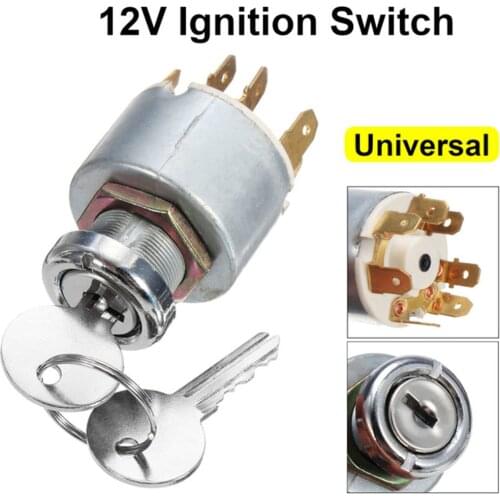 12V Ignition lock +2x keys Car Motor Boat Universal 4 Position Ignition Switch Set Front For SPB501 Hole Diameter 19mm 1019