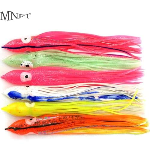 MNFT 1Pcs 20cm 22cm 24cm Octopus Trolling Bait Big Squid Skirt Soft Plastic Fishing Saltwater Lure Hoochies Random Color