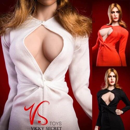 18XG31 sexy girl figure clothing 1:6 Scale Elizabeth Olsen Head Sculpt Sexy Evening Dress for 12"woman Action Figure Toys