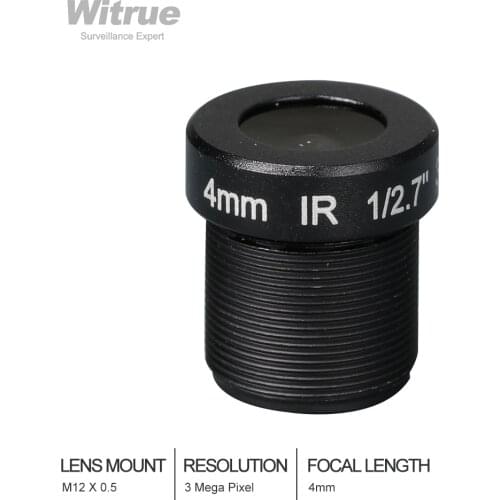 3Megapixel 4mm Fixed 1/2.7 inch Aperture F2.0 CCTV Lens For HD 1080P IP Camera AHD CCTV Camera