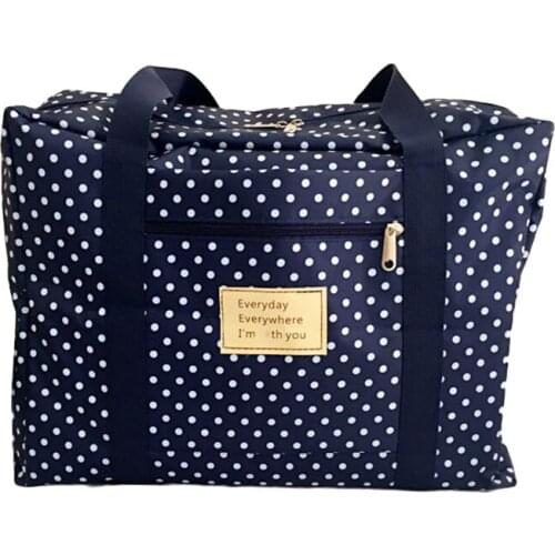 5PCS / LOT Oxford Cloth Waterproof Folding Travel Pack One Shoulder Bag Large Capacity Womens Luggage Storage Bags