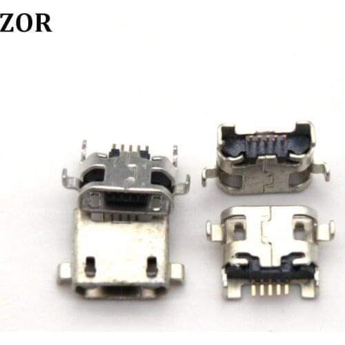 50PCS Mini Micro For Blackview BV5000 For Doogee T5 lite USB DC Charging Socket Port Connector Jack Power Plug