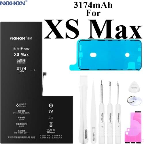 Nohon Battery For iPhone XS Max XsMax 3174mAh Capacity Li-polymer Battery, For Apple iPhone XS Max iPhoneXsMax Batteries + Tools