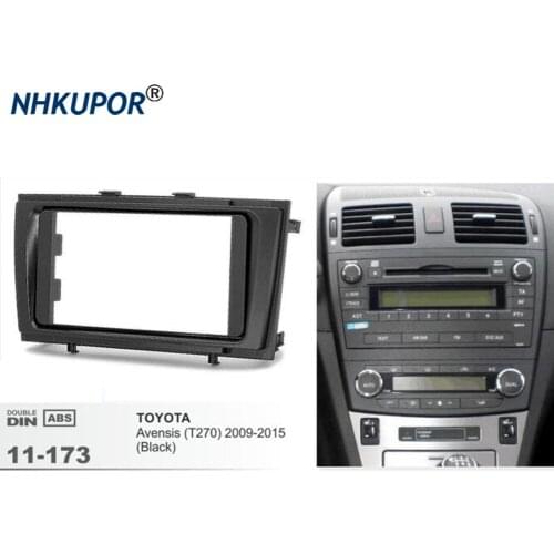 2 Din Car Radio DVD CD Fascia For TOYOTA Avensis 2009-2015 Frame Kit Installation Dash Mount Bezel Faceplate Install 11-173