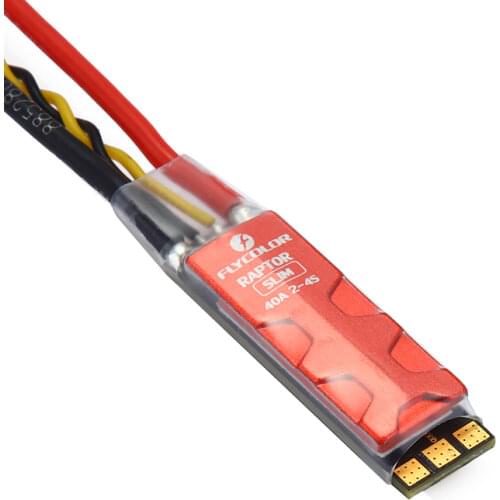 Flycolor Raptor SLIM 40A 2-4S BLHeli-S ESC 3 in 1 driver IC Support Dshot600 35*10*7mm Mini size with cooling fin for 10mm drone