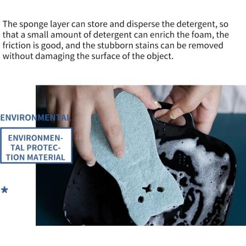 Magic Wipe Bowl Sponge Kitchen Cleaning Scouring Pad Rag Dishwashing Sponge Kitchen Cleaning Tool Sponge Scrub Pot Brush