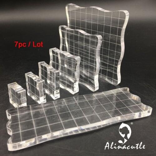 Multi-Size stamp block Acrylic block Pad Accessories Clear Transpant StampsCard Scrapbook Stamping Stickers Acrylic Sheet