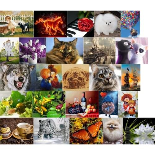 A17553 Leopard Tiger Snow cross stitch kit people 18ct 14ct 11ct count print canvas stitches embroidery DIY handmade needlework