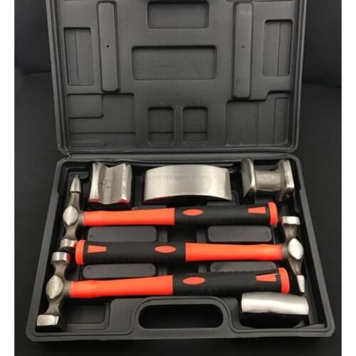 7pcs Sheet metal auto mechanic tool auto body & fender repair kit car repair tool set sheet metal hammer set