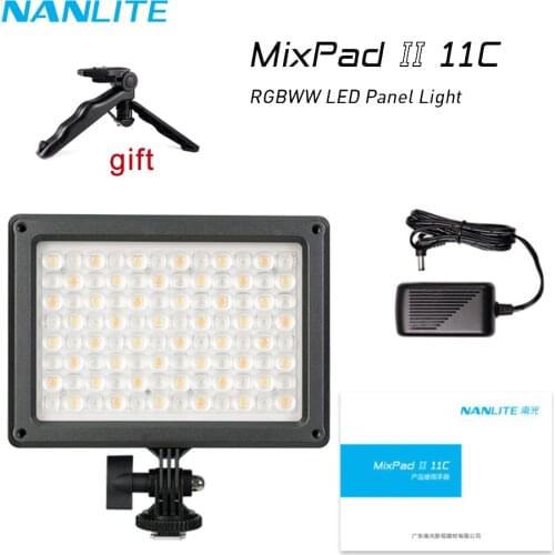 Nanlite MixPad II 11C RGB LED Light Mini Panel Light Video Photography lighting 13W 2700K-6500K Live Light with gift tripod