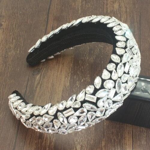 Colorful Rhinestone Crystal Headband Vintage Headpiece Prom Party Wedding Ladies Hair Ornament New Shinny Headband Accessories