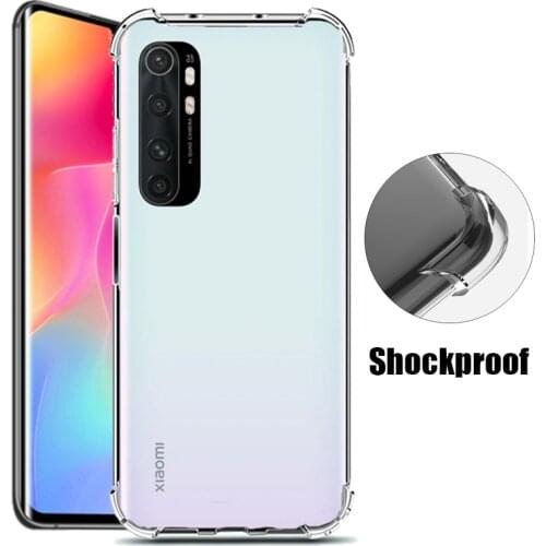 Shockproof Silicone Case For Xiaomi Note 10 Pro Mi 10T Lite Xiomi Redmi Note 9 Pro Max 8 8T 8A 9A 9C 9S Transparent Black Cover