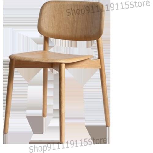 Nordic Family Dining Chair Can Be Stacked Solid Wood Chair
