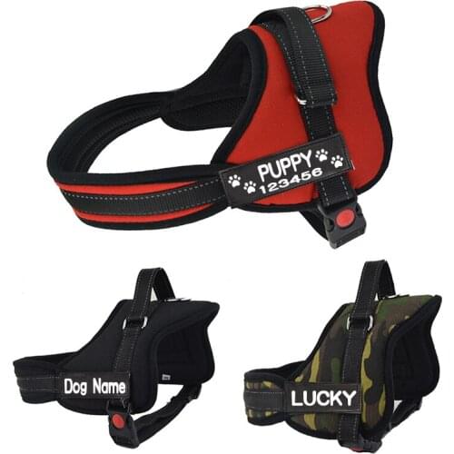 Custom Dog Harness Large Dog Name Dog Id Tag Harness Small Medium Big Dog Harness Personalized Harness for Dogs