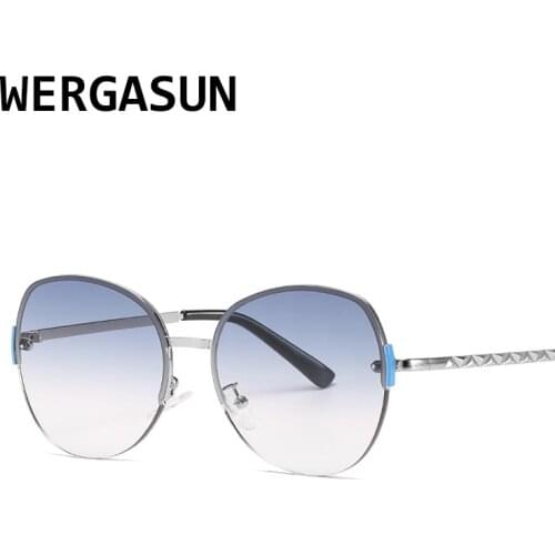 WERGASUN Classic Round Vintage Sunglasse Women Brand Designer Female Glasses Retro Fashion Sunglasses Top Quality UV400