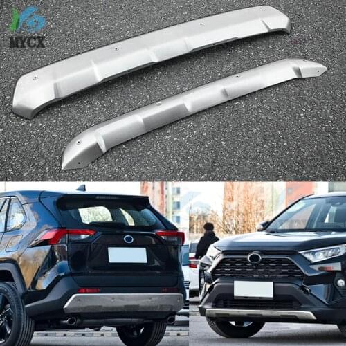 2pcs For Toyota RAV4 Rav 4 2020-2021 Front Rear Skid Plate Stainless Steel Bumper Guards Front and Rear Bumper Board Protector