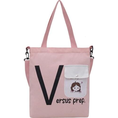 Ladies Totes Shoulder Bag Flap Pocket Women Cotton Shopping Women Eco Reusable Shopper Bags Nylon messenger Bag