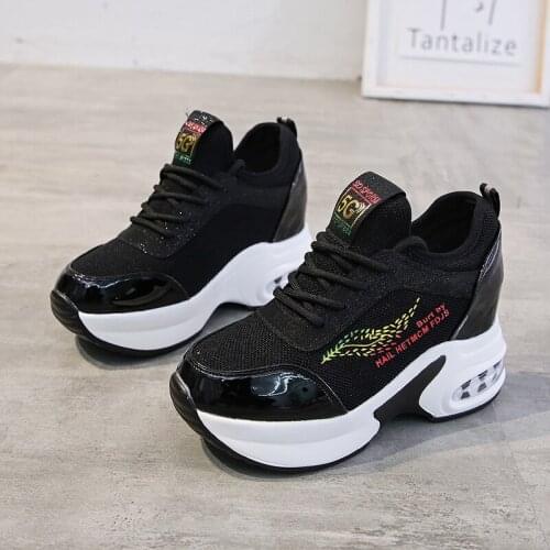 2021 Spring Trendy Shoes Woman High Top Sneakers Women Platform Ankle Boots Basket Femme Chaussures Femmes Height Increase Shoes