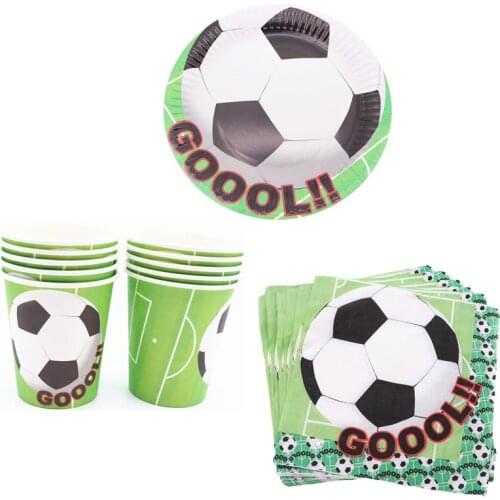 10pcs/lot Cartoon Football Basketball party decoration Disposable tableware Paper Napkins cup happy birthday wedding