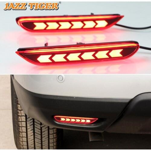 2-in-1 Functions Car LED Rear Fog Lamp Brake Light Rear Running Bumper Decoration Lamp For Nissan X-trail T32 2014 2015 2016