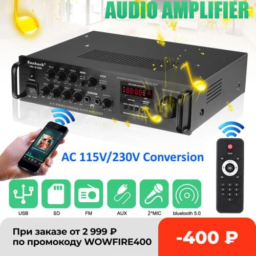 2000W 5 Channel bluetooth HiFi Stereo Amplifier LED Digital Karaoke amplificador audio Home Cinema Home Theater Amplifiers
