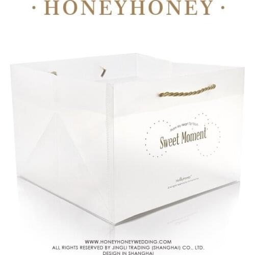 30pcs/lot PVC Wedding Birthday Baby Shower Gift Bag Flower Bag Bolsitas De Papel Wedding Party Decor Packaging Bags