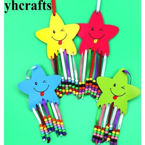 4PCS/LOT,4 color DIY paper star hanger,Christmas tree ornament,X'mas goody bag,Home decortaion.Kindergarten crafts.Wholesale OEM