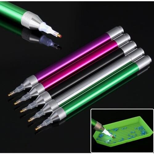 5D Point Drill Pen Diamond Painting Tool Crystal Lighting New Diamond Pens LED Drill Pens with Diamonds Accessories DIY Crafts