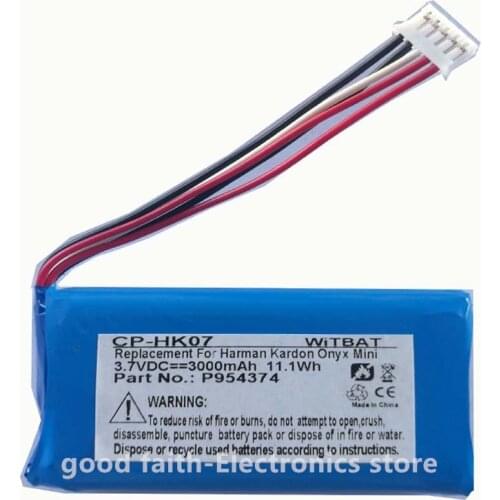 3000mAh Battery for Harman Kardon Onyx Mini Player Li-Ion Rechargeable Battery Replacement 3.7V P954374