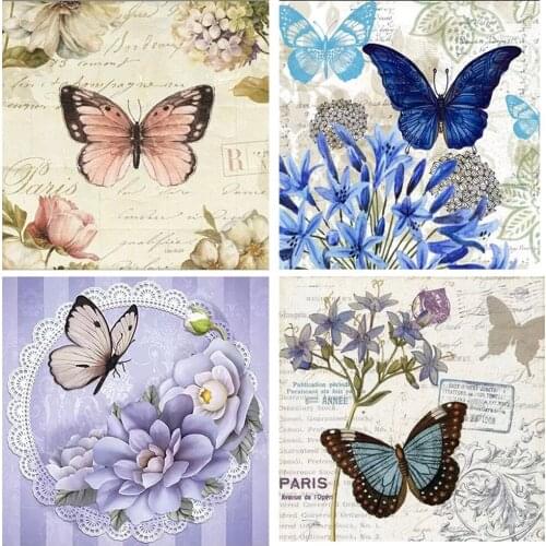 5D Diy Diamond Paintings Embroidery Pattern Colorful Butterflies Handcrafts Home Decorations 3d Cross Stitch Kits Wall Stickers