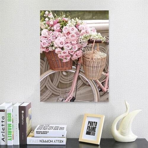 Diamond Painting Full Square Flowers Picture Diamond Embroidery Cross Stitch Kit Diamond Mosaic Landscape Bicycle Sticker
