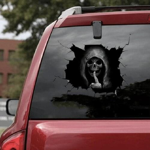 Car Horror Stickers Silent Skull Sticker for BMW VW Benz Audi A3 8P A4 B8 B6 A6 C6 C7 BMW E60 E90