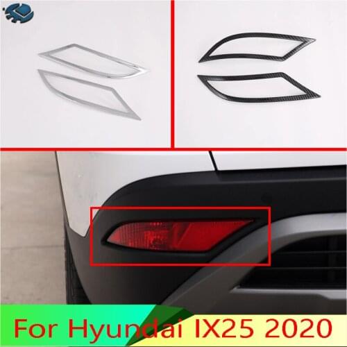 For Hyundai IX25 2020 Car Accessories Rear Reflector Fog Light Lamp Cover Trim Bezel Frame Styling Garnish