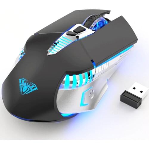 Wireless Gaming Mouse Rechargeable Programmable 2400DPI Optical Bluetooth 2.4GHz Ergonomics for Desktop PC Computer Gamer Mouse