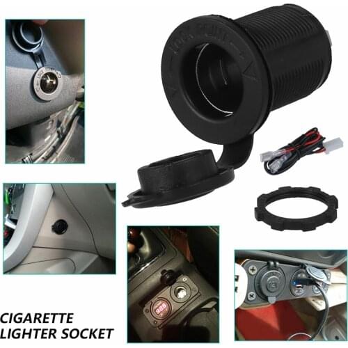 DC 12V /24V Fast Charger Truck Car Accessories Interior Cigarette Lighter Plug Box with 60cm Cable for Marine RV Boat Motorcycle