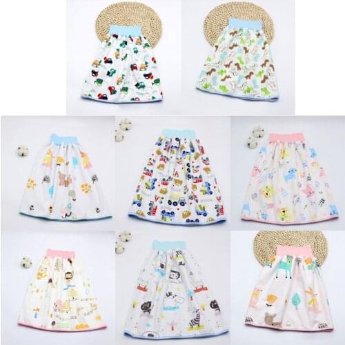 Baby Diaper Training Skirt Cotton High Waist Waterproof Diaper Skirt Children Baby Cloth Diaper Urination Skirt