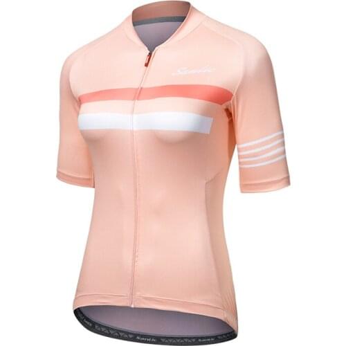 Santic New Women Cycling Jersey Bike Jerseys Pro Fit Road MTB Tops Bicycle Short Sleeves Summer Breathable Asian Size